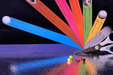 Maquette système solaire en mouvement